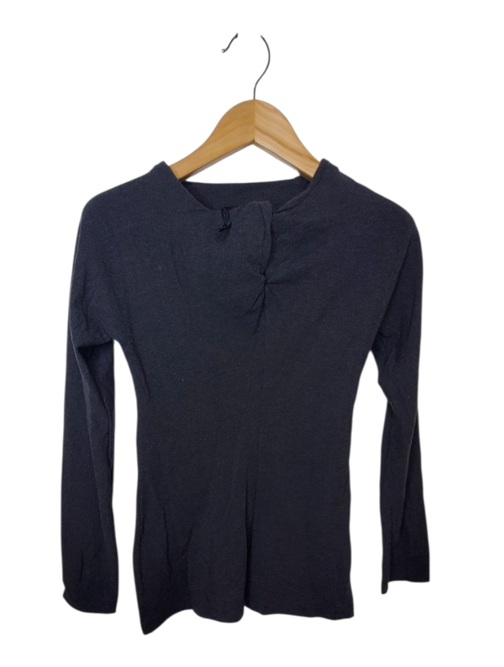 Jarbo Wool Blend Long Sleeve Luxury Chic Top Grey Size 4